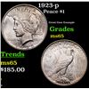 Image 1 : 1923-p Peace Dollar $1 Grades GEM Unc