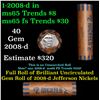 Image 1 : Shotgun Jefferson 5c roll, 2008-d 40 pcs Vintage Bank Wrapper