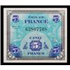 Image 3 : 1944 France 5 Franc Allied Liberation Ticket P# 115A Grades Select CU