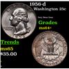 Image 1 : 1956-d Washington Quarter 25c Grades Choice+ Unc