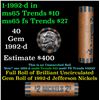 Image 1 : Shotgun Jefferson 5c roll, 1992-d 40 pcs Vintage Bank Wrapper