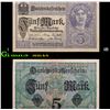 Image 1 : 1917 Imperial Germany 5 Mark Note P# 56B Grades Select AU