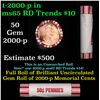 Image 1 : Shotgun Lincoln 1c roll, 2000-p 50 pcs Steel-Strong Wrapper.
