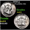 Image 1 : 1956-p Franklin Half Dollar 50c Grades Choice Unc