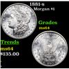 Image 1 : 1881-s Morgan Dollar $1 Grades Choice Unc