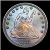 Image 2 : ***Auction Highlight*** 1881-p Seated Liberty Quarter Rainbow Toned 25c Graded ms65 BY SEGS (fc)