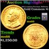 ***Auction Highlight*** 1903 Louisiana Purchase, McKinley Gold Commem Dollar 1 Graded ms66 By SEGS (