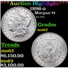 Image 1 : ***Auction Highlight*** 1896-o Morgan Dollar $1 Graded Select Unc By USCG (fc)