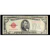 Image 2 : 1928B $5 Red Seal Note Grades vf++