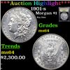Image 1 : ***Auction Highlight*** 1901-s Morgan Dollar $1 Graded Choice Unc BY USCG (fc)