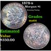Image 1 : 1878-s Morgan Dollar $1 Grades Choice Unc