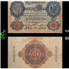 Image 1 : 1910 Imperial Germany 20 mark Note P# 40A Grades vf+