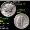 Image 1 : 1921-d Mercury Dime 10c Grades vg+