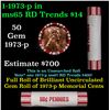 Shotgun Lincoln 1c roll, 1973-p 50 pcs Steel-Strong Wrapper.