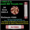 Image 1 : Shotgun Lincoln 1c roll, 1985-d 50 pcs Steel-Strong Wrapper.