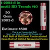 Image 1 : Shotgun Lincoln 1c roll, 2002-d 50 pcs Steel-Strong Wrapper.
