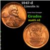 Image 1 : 1947-d Lincoln Cent 1c Grades GEM Unc RD
