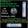 Image 1 : Shotgun Jefferson 5c roll, 2003-p 40 pcs Dunbar Wrapper