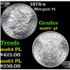 Image 1 : 1887-s Morgan Dollar $1 Grades Select Unc+ PL