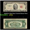 1953B $2 Red Seal United States Note Grades vf++