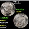 Image 1 : 1922-p Peace Dollar $1 Grades Select+ Unc