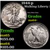 1944-p Walking Liberty Half Dollar 50c Grades Choice+ Unc