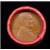Image 2 : Mixed small cents 1c orig shotgun roll, Wheat Cent, 1920-p Lincoln Cent other end, Coca Cola Brandt 