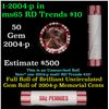Image 1 : Shotgun Lincoln 1c roll, 2004-p 50 pcs Steel-Strong Wrapper.