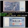 Image 1 : 1910 Imperial Germany 100 Mark Note P# 42 Grades xf