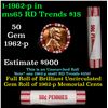 Image 1 : Shotgun Lincoln 1c roll, 1962-p 50 pcs Steel-Strong Wrapper.