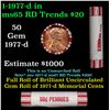 Image 1 : Shotgun Lincoln 1c roll, 1977-d 50 pcs Steel-Strong Wrapper.