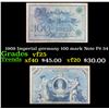Image 1 : 1908 Imperial germany 100 mark Note P# 34 Grades vf+