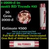 Image 1 : Shotgun Lincoln 1c roll, 2000-d 50 pcs Steel-Strong Wrapper.