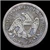 Image 3 : 1853 arrow & rays Seated Liberty Quarter 25c Grades vf+