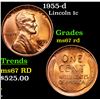 1955-d Lincoln Cent 1c Grades GEM++ Unc RD