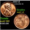 Image 1 : 1957-d Lincoln Cent 1c Grades GEM++ Unc RD