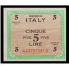 Image 2 : 1943A Italy Under Allied Liberation 5 lire Note P# M12B Grades Select AU