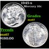 Image 1 : 1945-s Mercury Dime 10c Grades GEM++ Unc