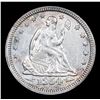 Image 2 : ***Auction Highlight*** 1854 arrows Seated Liberty Quarter 25c Graded Select+ Unc BY USCG (fc)