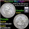 Image 1 : ***Auction Highlight*** 1839-p No Drapery Seated Liberty Quarter 25c Graded ms63+ BY SEGS (fc)