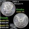 Image 1 : 1901-o Morgan Dollar $1 Grades Select Unc+ PL