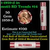 Image 1 : Shotgun Lincoln 1c roll, 1959-d 50 pcs Steel-Strong Wrapper.