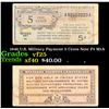Image 1 : 1946 U.S. Military Payment 5 Cents Note P# M1A Grades vf+