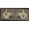 Image 2 : ***Auction Highlight*** 1899 $2 Large Size Silver Certificate "Mini-Portholes" Fr-256 Teehee-Burke G