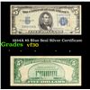 1934A $5 Blue Seal Silver Certificate Grades vf++