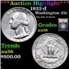 ***Auction Highlight*** 1932-d Washington Quarter 25c Graded Choice AU/BU Slider BY USCG (fc)