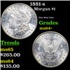Image 1 : 1881-s Morgan Dollar $1 Grades Choice+ Unc