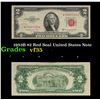 1953B $2 Red Seal United States Note Grades vf++
