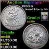 ***Auction Highlight*** 1850-o Seated Half Dollar 50c Graded Choice AU/BU Slider+ By USCG (fc)