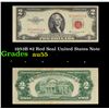 1953B $2 Red Seal United States Note Grades Choice AU